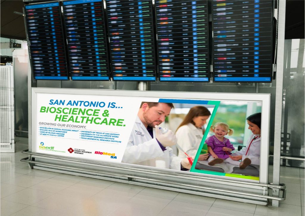 San Antonio Economic Development Foundation Client Airport Ad