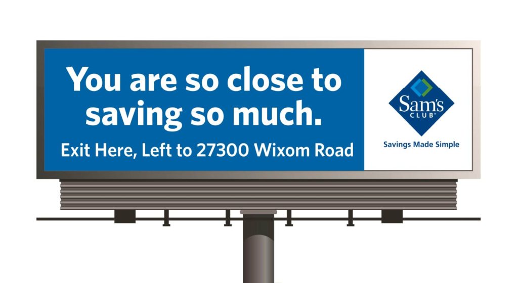 Sam's Club Billboard