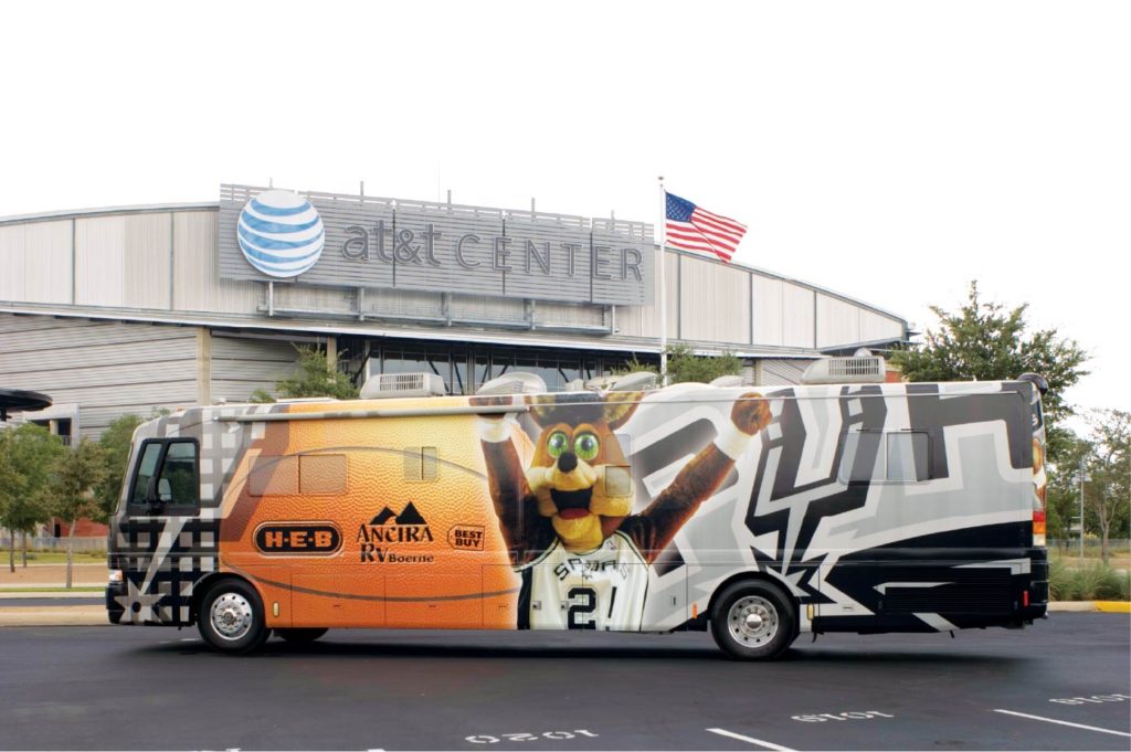 Spurs Bus Wrap