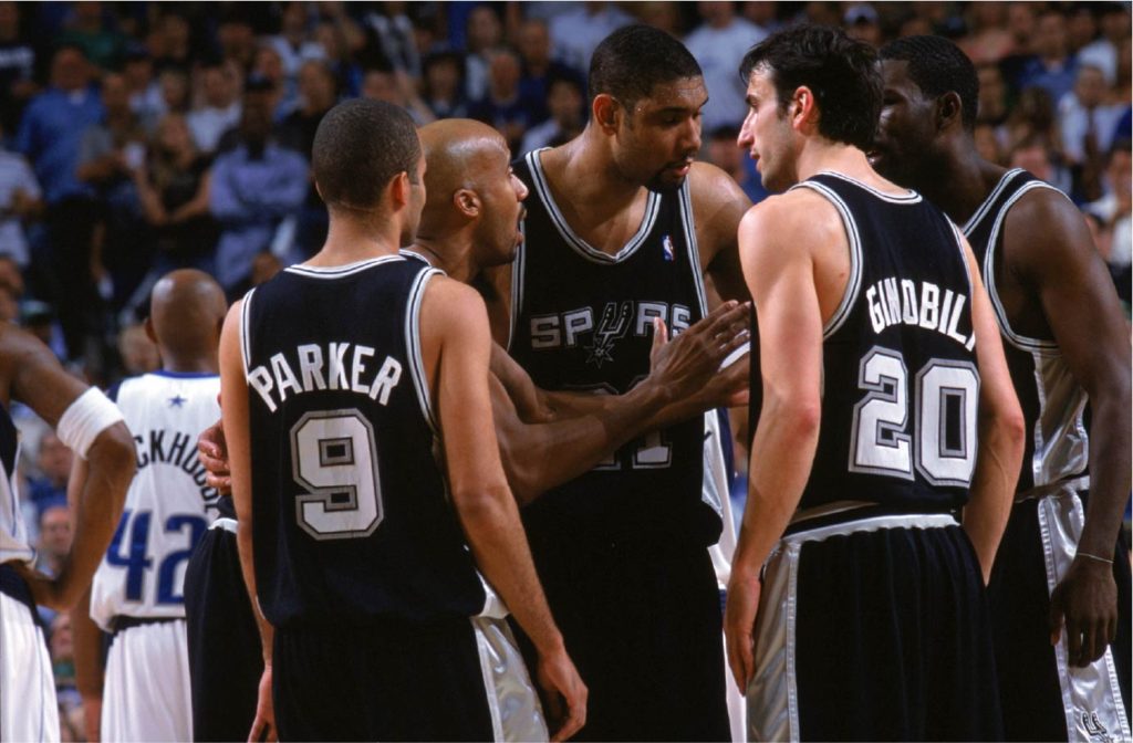 Spurs Team Huddle